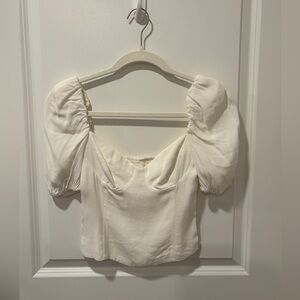 Aritzia Wilfred Cream Puff Sleeve Blouse